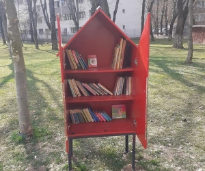 Minibiblioteca din Parcul Marin Preda se află din nou la dispoziția cititorilor